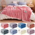 thumbnail image 1 of Fleece Blanket: Warm Thickened Winter Blanket Bed Sheet Small Quilt Knee Blanket​, 1 of 9