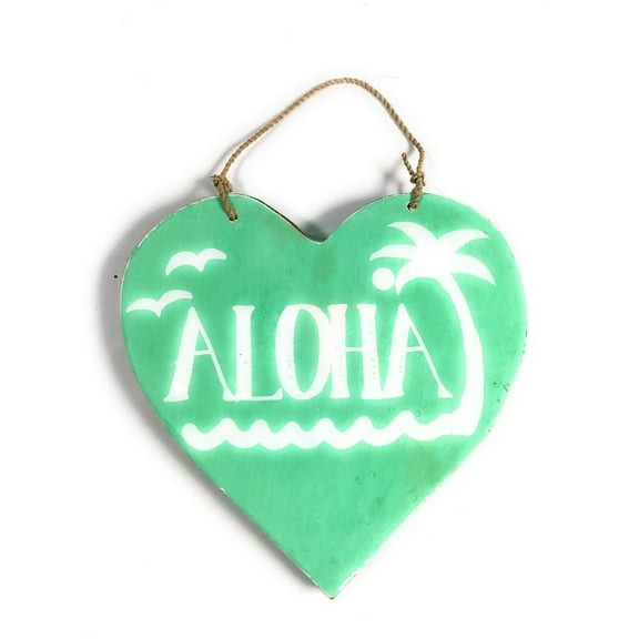 Aloha Heart Sign 5" - Turquoise | #snd25116t