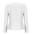 thumbnail image 5 of Kaemgyyd Women's Tops Twist Front V Neck Texture T Shirts Slim Long Sleeve Tight Trendy Tunic Tee Fall, 5 of 6