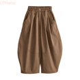 thumbnail image 2 of LYHaoo Girls Boys Casual Summer Pants Lightweight Long Trousers Soft Breathable Kids Elastic Waist Daily Wear Wide Leg Pants for Girls(Brown), 2 of 2