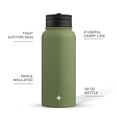 thumbnail image 1 of JoyJolt Triple Insulated Water Bottle with Straw Lid AND Flip Lid! 32oz Large Water Bottle, 12 Hour Hot/Cold Vacuum Insulated Stainless Steel Bottle. BPA-Free Leakproof Water Bottles - Thermos Bottle JoyJolt Ver descripción, 1 of 2