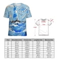 thumbnail image 2 of Lighthouse Sailboats Ocean Waves-5 Women's Short Sleeve T-Shirt Crew Neck Casual Summer Trendy Loose Fit Tops, 2 of 7