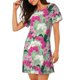thumbnail image 2 of Easygdp Orchids Flowers Camisón de manga corta para mujer, informal, estampado, 2 of 6