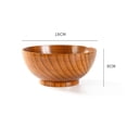 thumbnail image 2 of Wooden Bowl Rice Soup Bowl Salad Bowl Food Container Tableware Utensils, 2 of 11