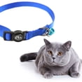 thumbnail image 3 of Methold Collar con patrón craquelado para mascotas, gatos, gatitos, perros pequeños, cachorros, colores brillantes con campana Suministros para perros Azul, 3 of 6