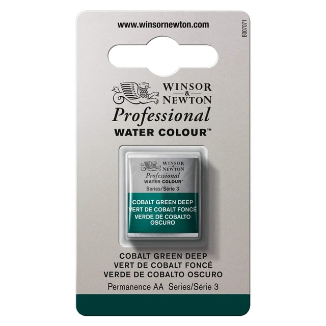 Winsor & Newton Pintura Al Agua Profesional Media Pastilla Verde Cobalto Intenso
