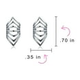 thumbnail image 4 of Bling Jewelry Womens Minimalist Chevron Ear Cuff Cartilage Clip Wrap Helix Non-Pierced Gold Plated, 4 of 5