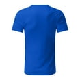 thumbnail image 4 of BOBOGOJP T-Shirts à Col Rond pour Hommes Col Rond Uni Manches Courtes avec Poche (Bleu,3TG), 4 of 5