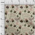 thumbnail image 2 of oneOone Rayon Olive Green Fabric Text Sewing Craft Projects Fabric Prints By Yard 56 Inch Wide, 2 of 5