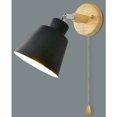 thumbnail image 1 of Aplique de pared con interruptor de tracción, rotación libre de 350°, lámpara de noche retro moderna, lámpara de pared de madera E27, aplique de pared interior adecuado para sala de estar y, 1 of 4