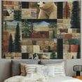 thumbnail image 2 of Fenyluxe  Rustic Lodge Cabin Bear Moose Deer Tapestry Wall Art Wall Hanging Tapestry Wall Tapestry Home Decorations for Bedroom Dorm Living Room Kitchen 60x50inch, 2 of 6