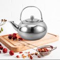 thumbnail image 3 of Stainless Steel Tea Pot With Strainer Decorative Teapot Tea Infuser Kettle For Home, 3 of 9