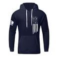 thumbnail image 2 of 4th Of July Men's Athletic Hoodies Regular Fit Patriotic Office Sweatshirt for Men Long Sleeve Drawstring Hood with Pockets Navy 2XL, 2 of 4