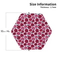 thumbnail image 2 of Fuzoiu Rose Flowers Print Leather Coasters Set,Drink Coasters Set of 4,for Tabletop Protection, Durable PVC Coasters,Home Décor and Housewarming Gift-Hexagon, 2 of 6