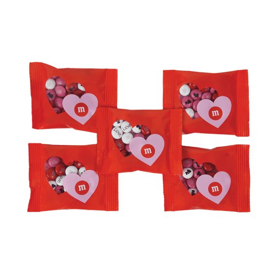 M&M'S Valentine's Day Heart Favor Packs, Set of 30