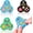 3PC-B, variant on 3 Pack Fidget Pad Controller, Handheld Sensory Stress Relief Toys for Adults & Teens, for Office, Work, and Travel