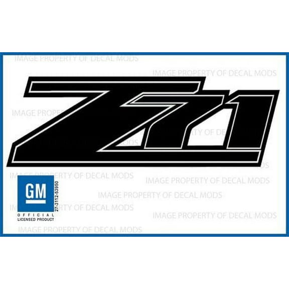 Decal Mods Z71 BLACK BLACKOUT Decals Stickers fits Chevy Silverado - FBLK (2007-2013) bed side 1500 2500 HD (set of 2)