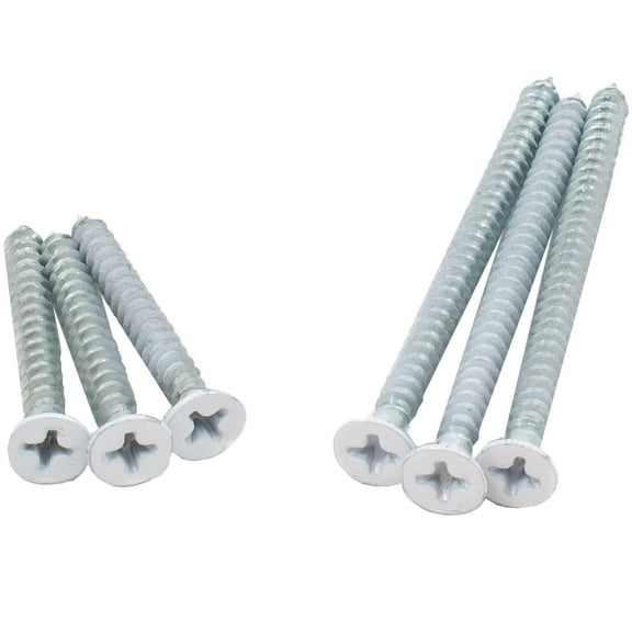Bracket Screws, 20-Pack, 1-1/8" Screws (10), 2" Screws (10), White by Stone Harbor Hardware