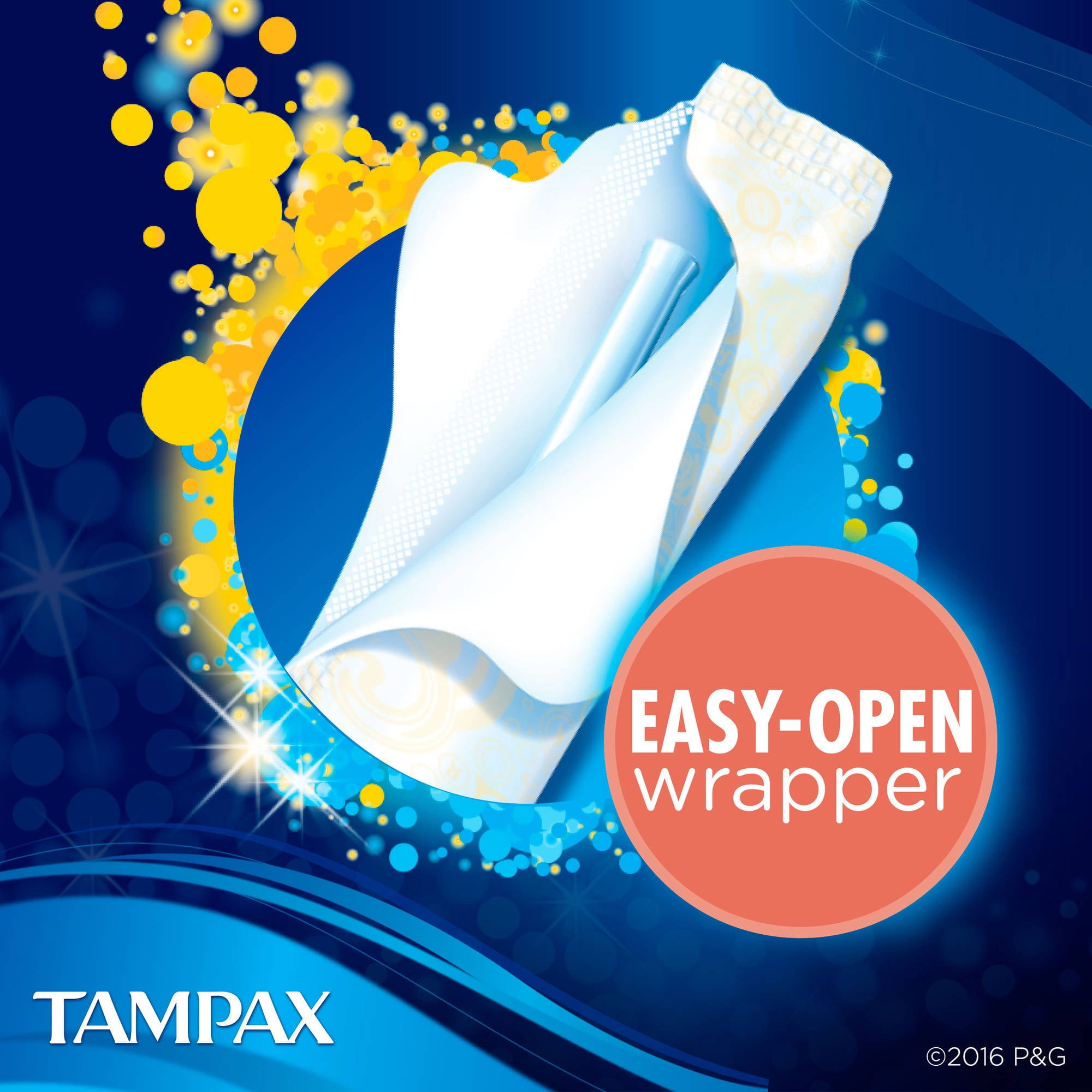 Tampax Pearl Tampons with Plastic Applicator, Regular, Unscented, 54 Ct