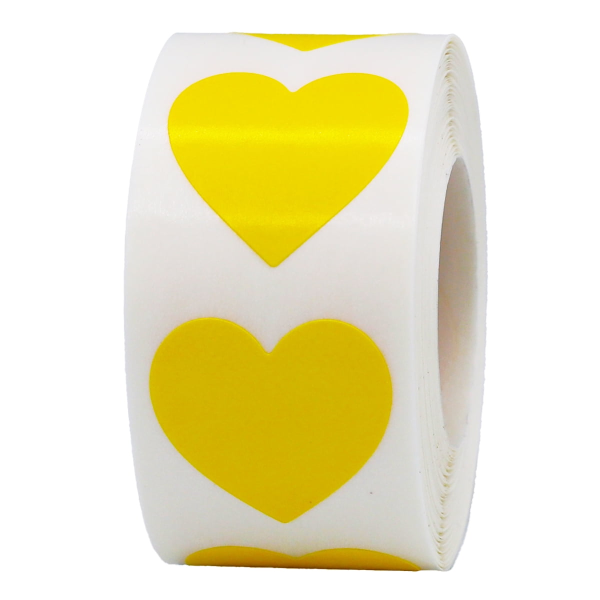 Yellow Heart Stickers For Valentine's Day Crafting Scrapbooking 1 Inch