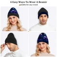 thumbnail image 5 of BZSMCE Winter Beanie Hats Warm Cozy Cap Starry Blossom Pattern, 5 of 7