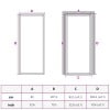 thumbnail image 6 of vidaXL 1 Piece Interior Door 32.7"x79.3"x1.4" Thick - Black Aluminum with ESG Glass, 6 of 7