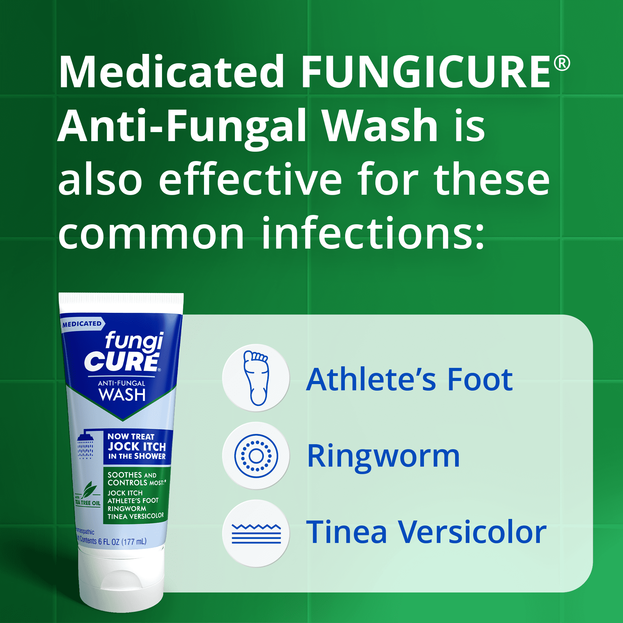 FUNGICURE Medicated Anti-Fungal Jock Itch Liquid Body Wash, 6 oz, 1 Pack