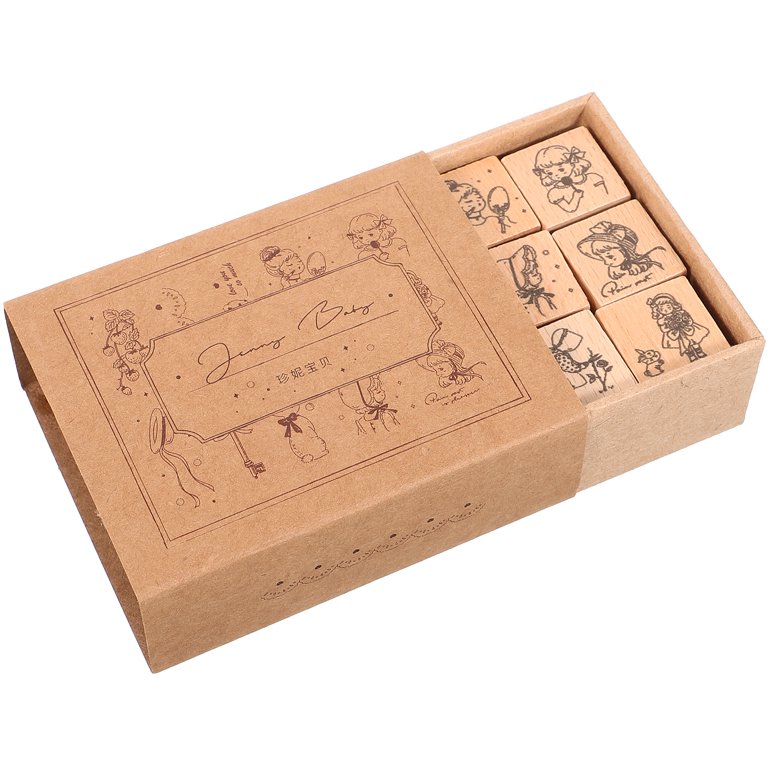 1 Box of Journal Wooden Stamps DIY Diary Stamps Scrapbook Stamps Small  Journaling Stamps 