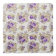 thumbnail image 4 of Bimba Purple Leaves,Lilac & Peony Floral Pure Silk Printed Scarf Dupatta Head Neck Wrap Bandanas For Women 40 x 80 Inches, 4 of 6