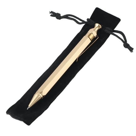 Brass Pen, Rass Ballpoint Pen Heavy Duty Copper Brass Pen Spring Ballpoint Pen For Office Gift Business