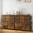 thumbnail image 3 of Litake Dresser for Bedroom with 10 Drawer, Dressers & Chests of Drawers for Hallway, Entryway, Storage Organizer Unit with Fabric, Sturdy Metal Frame, Wood Tabletop, Easy Pull Handle (Rustic Brown), 3 of 9