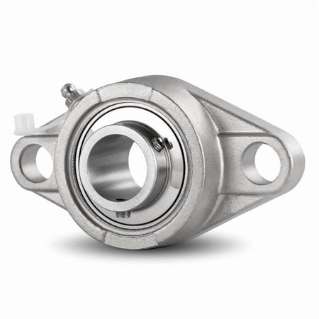 AJANTA INDUSTRIAL SUCSFL 207-22 Stainless Steel 2-Flange Bearing Unit 1-3/8" Bore with Set Screw Suitable for Engines & Pump Paper Mill Off-Shore