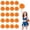 Matte Orange, variant on Cheerleading Pom Poms 18 Pcs, with Four Finger Handle Cheerleading Handheld Squad Pompoms for Sports Team Cheer Spirit Games Dance Party Adults