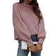 thumbnail image 1 of Pntutb moda mujer sólido manga larga Pullove cuello alto Casual suéter tops Pntutb Pntutb-2079, 1 of 6