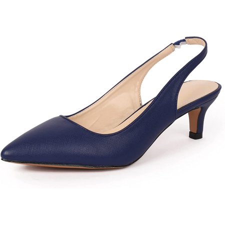 

Women s Pointed Toe Slingback Kitten Heel Wedding Party Dress Pump Shoes