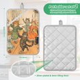 thumbnail image 6 of Yayeee Pot Holders Kitchen Heat Resistant with Pocket 7"x9.8" Cotton Oven Cooking Hot Pads, Cats in Party, 6 of 7