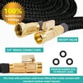 thumbnail image 2 of SUNDAN 25ft Garden Hose Expandable Hose No Kink 25ft Flexible Water Hoses for Outdoor with 8-Pattern Spray Nozzle(Black), 2 of 6