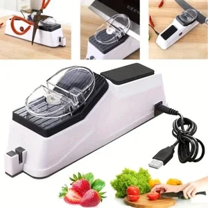 Zyler - Multifunctional Usb Electric Knife Sharpener For Straight Knives And Scissors