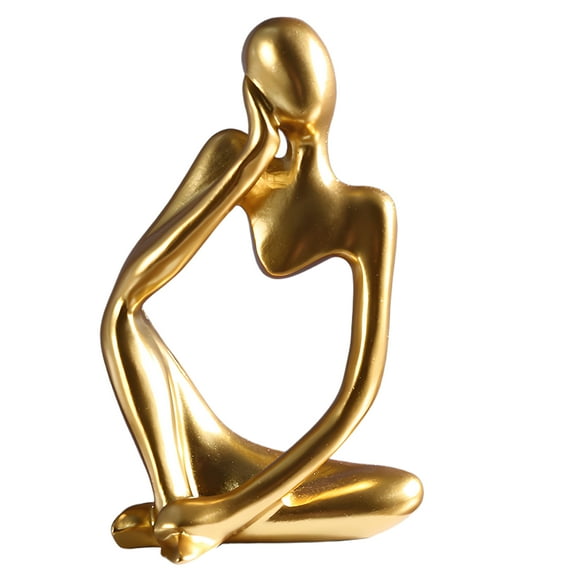 LAMIRO The Thinker Sculpture,Resin Figurine and Classic Statue for Home Decor.Ideal for Bookshelf,Coffee Table,Shelf Knick Knacks,Office & Living Room Gift for Adults