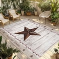 thumbnail image 2 of Outdoor Rug 3x5 ft Vintage Barn Stars Wood Grain Outdoor Large Area Rug Non Slip Rubber Farmhouse Berry Front Door Mat RV Rug Camping Carpet Patio Outdoor Rugs for Backyard Balcony Deck Porch Indoor, 2 of 9