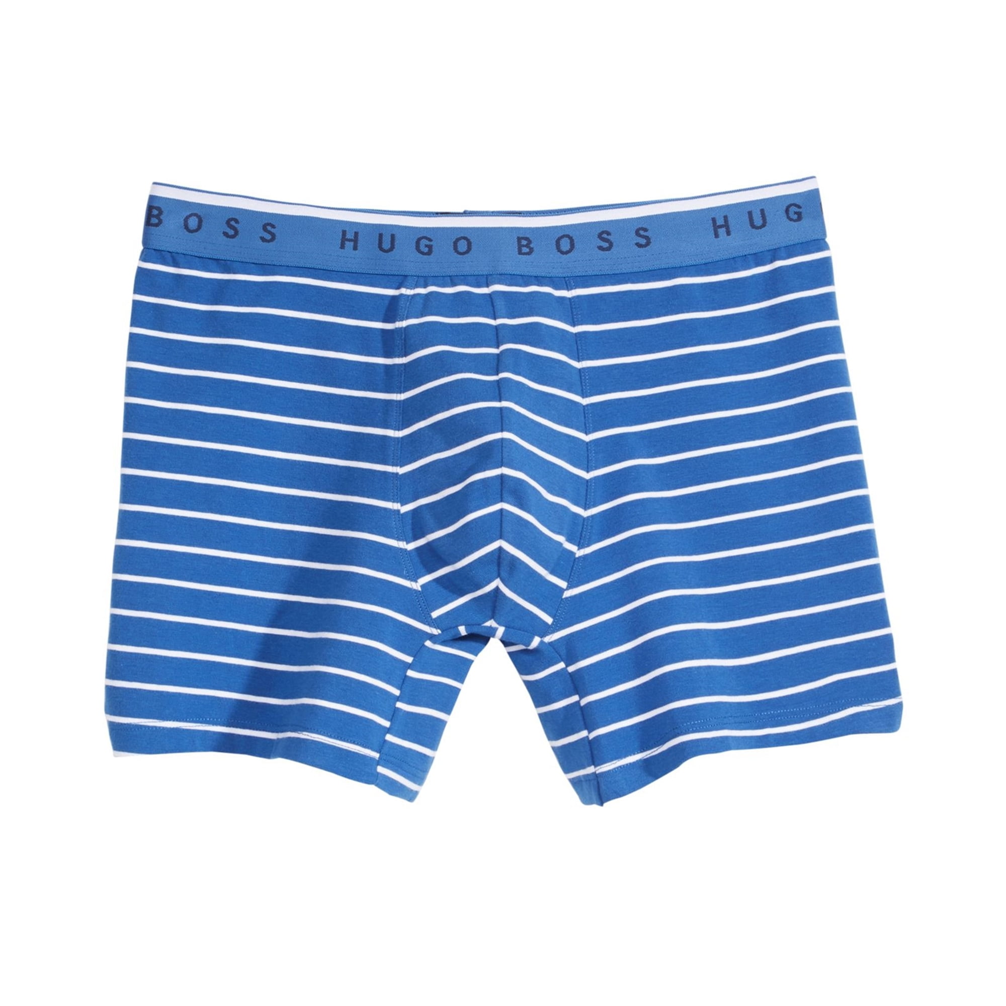 Hugo Boss Hugo Boss Mens Striped Underwear Boxer Briefs, Blue, Medium