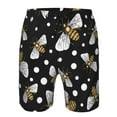 thumbnail image 4 of Disketp Men'S Swim Trunks Hawaiian Breathable Surf Beach Swimsuits Mesh Lining Beach Shorts With Pockets-Honey Bees At Night, 4 of 9