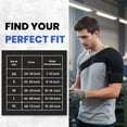 thumbnail image 2 of Adjustable Shoulder Brace for Men, Both Left and Right Arm, Pain Relief for Torn Rotator Cuff, Compression Support Sleeve for Dislocation, Bursitis, Tendonitis, Black, Large, 2 of 7