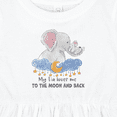 thumbnail image 4 of Inktastic My Tia Loves Me to the Moon and Back Elephant Family Girls Baby Dress, 4 of 5