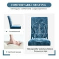 thumbnail image 4 of Modern Dining Chairs with Plush Chenille Upholstery & Stainless Steel Legs – Ergonomic Lumbar Support for Home Office, Kitchen, and Dining Rooms (Lake Blue), 4 of 9
