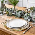 thumbnail image 2 of Vintage Elephants Round 13 Inch Placemats Set of 2, Spring Summer Sunflowers Daisy Floral HeatResistant Non Slip Place Mats for Dining Table, Wipeable Braided Kitchen Table Mats for Housewarming, 2 of 9