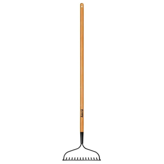 47 In. L Wood Handle 14-Tines Garden Bow Rake