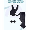thumbnail image 4 of S.H. Churchill & Co 5-Piece Boys' Tuxedo Suit Set | Includes a Premium Formal Jacket, Pants, Shirt, Vest , and Bow Tie, 4 of 7