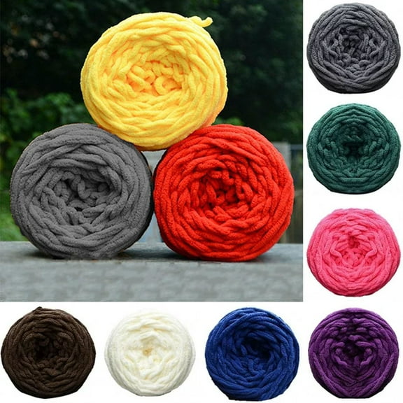 ZDWQFA Soft Chenille Yarn Velvet Yarn for Crocheting, Fluffy Yarn for Knitting and Crochet DIY Craft, Blanket Yarn for Hat Scarf Blanket Slippers