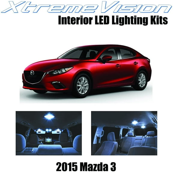 XtremeVision Interior LED for Mazda 3 2015 6 Pieces Cool White Interior LED Kit   Installation Tool